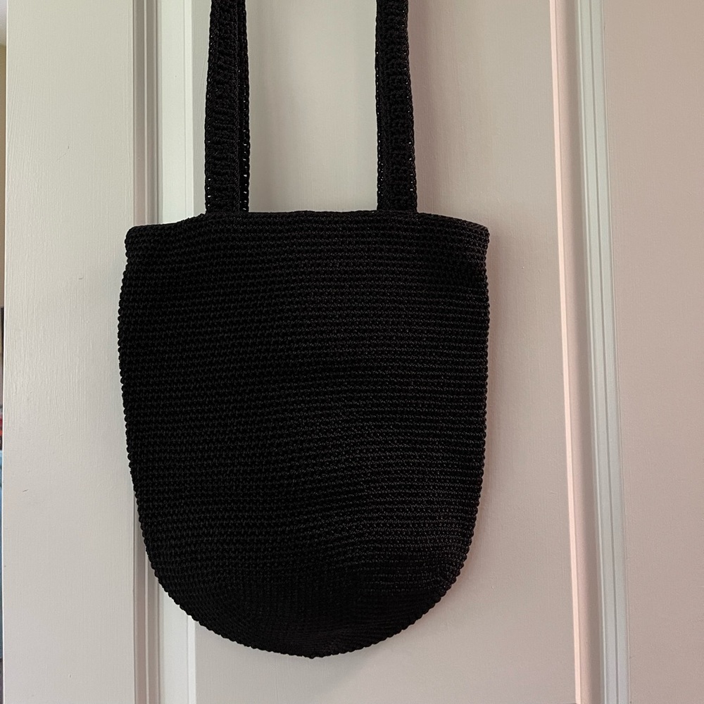 The Sak black crochet shoulder bag